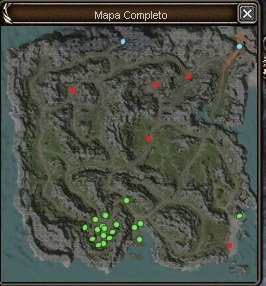 Localização dos Mini Bosses - Península do Dragão