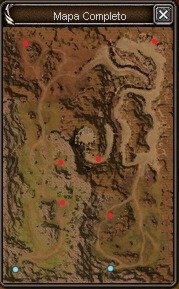 Localização dos Mini Bosses - Montanhas do Trovão
